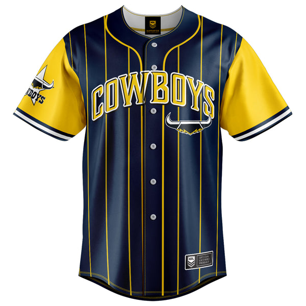 NRL Cowboys 'Slugger' Baseball Shirt