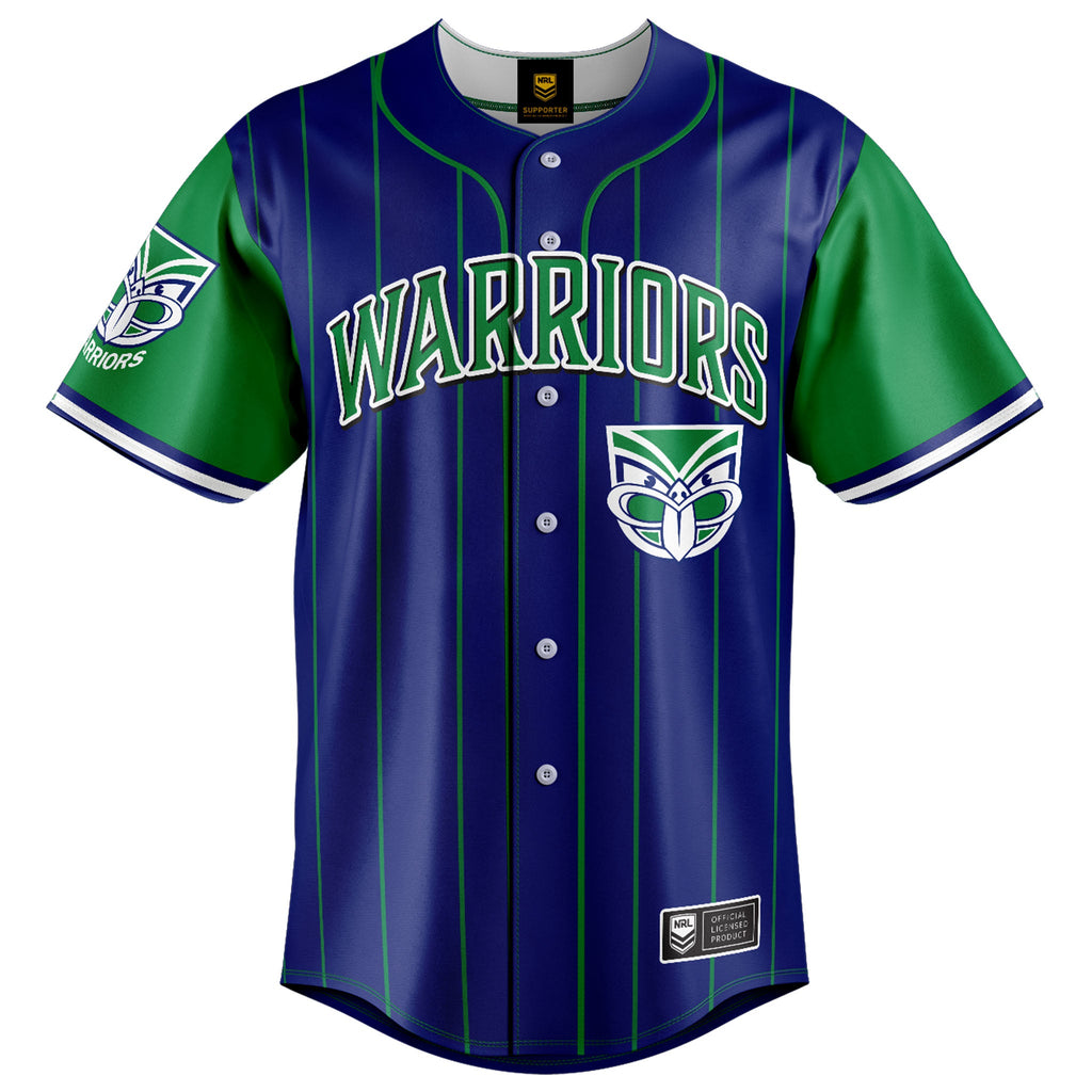 NRL Warriors Slugger Baseball Shirt Ashtabula NZ