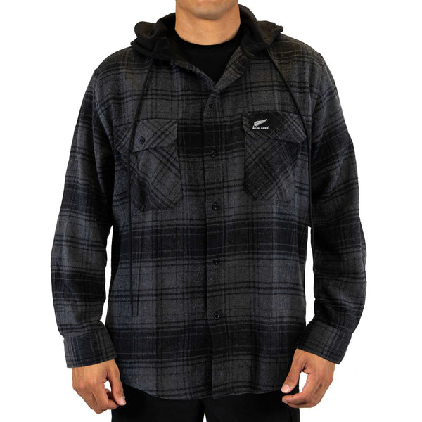 All Blacks 'Hilltop' Hooded Flannel Shirt