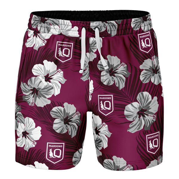 QLD Maroons 'Aloha' Volley Swim Shorts