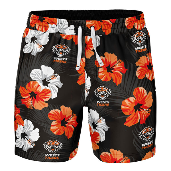 NRL West Tigers 'Aloha' Volley Swim Shorts