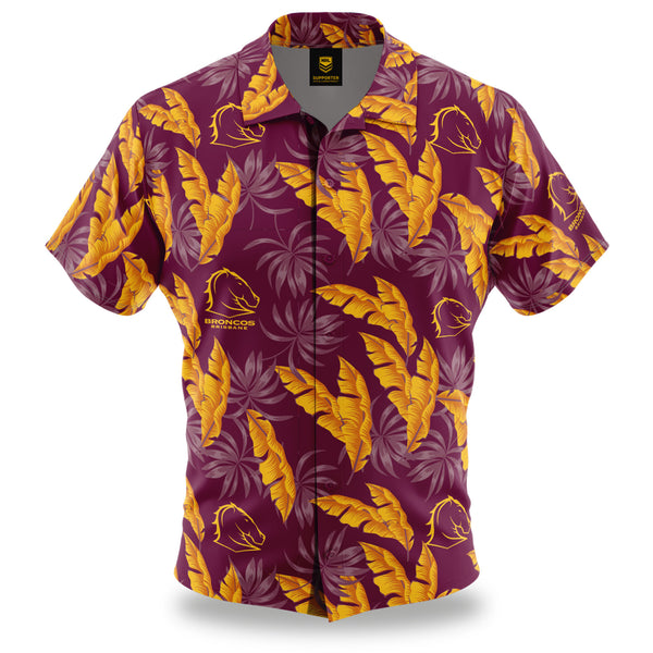 NRL Broncos 'Paradise' Hawaiian Shirt
