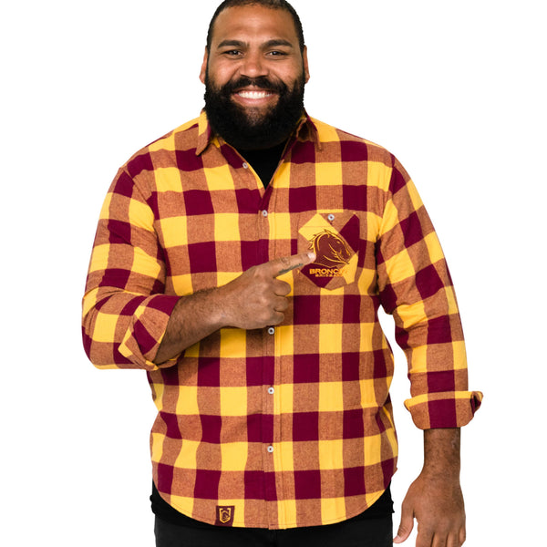 NRL Broncos 'Lumberjack' Flannel Shirt