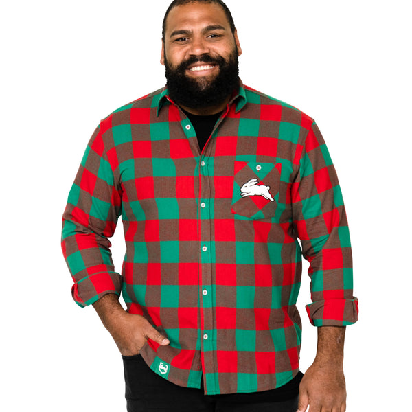 NRL Rabbitohs 'Lumberjack' Flannel Shirt