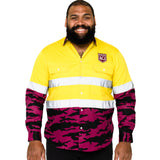 QLD Maroons 'Camo' Hi-Vis Work Shirt