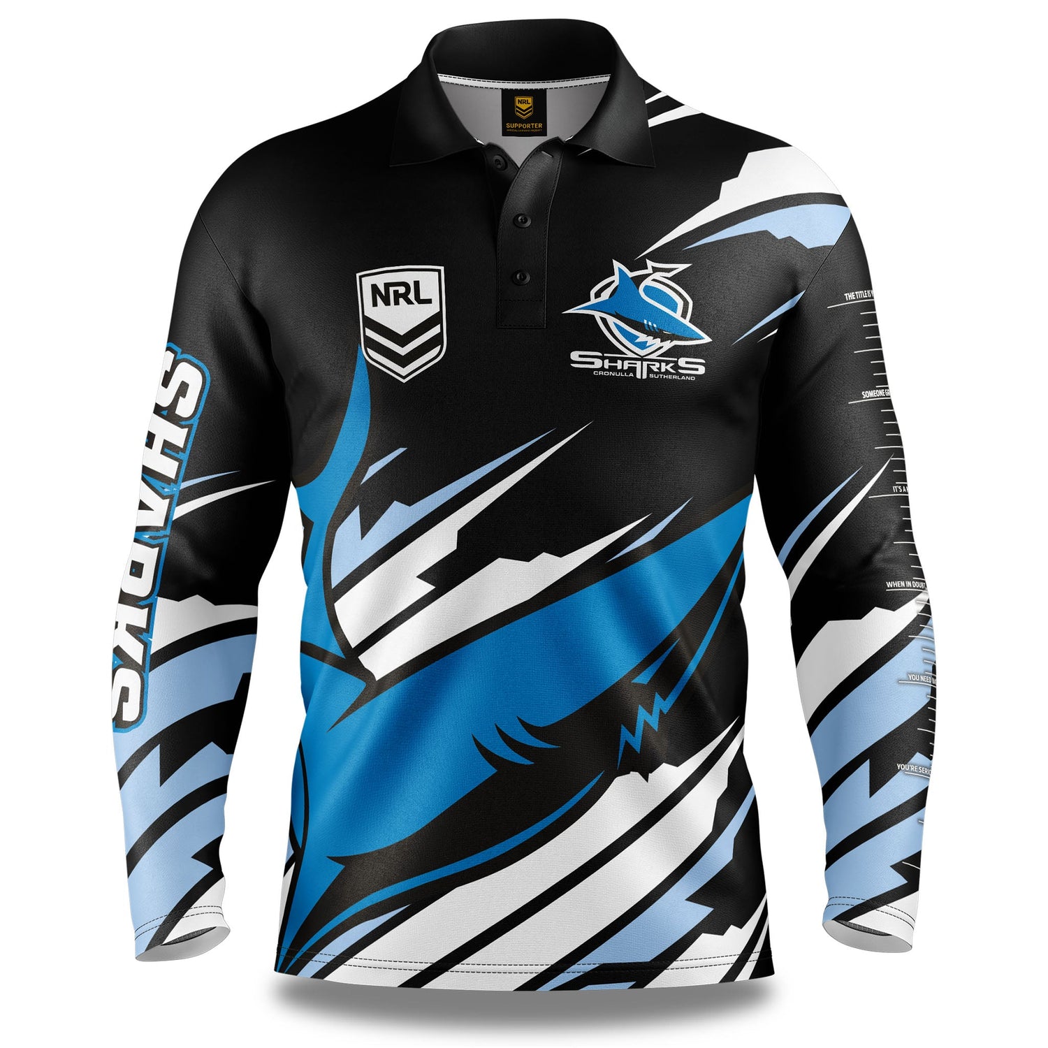 NRL Sharks 'Ignition' Fishing Shirt - Adult