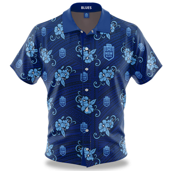 NSW Blues Tribal Button Up Shirt