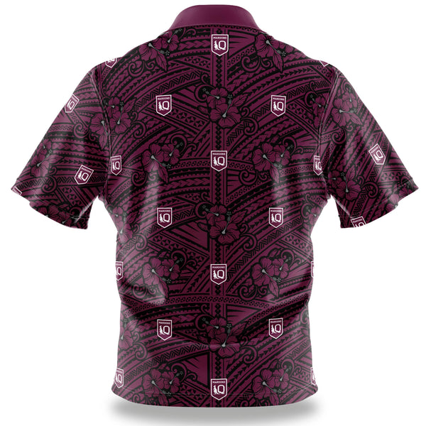 QLD Maroons Tribal Button Up Shirt