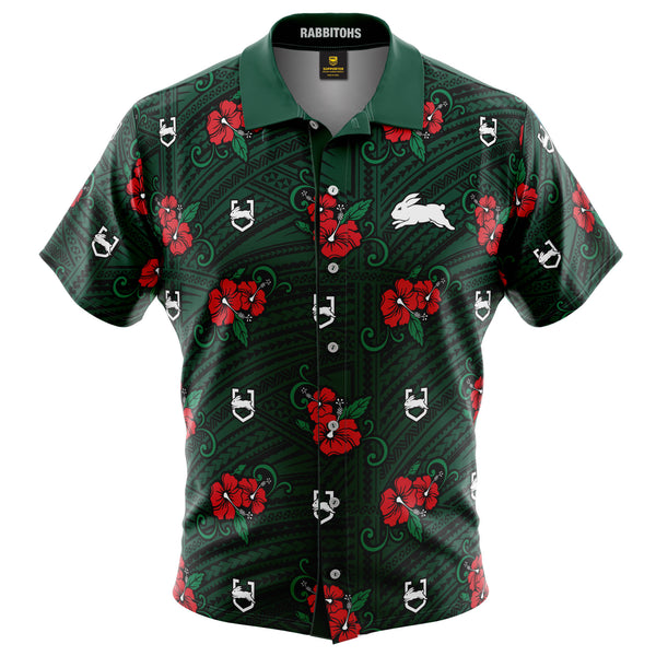 NRL Rabbitohs Tribal Button Up Shirt
