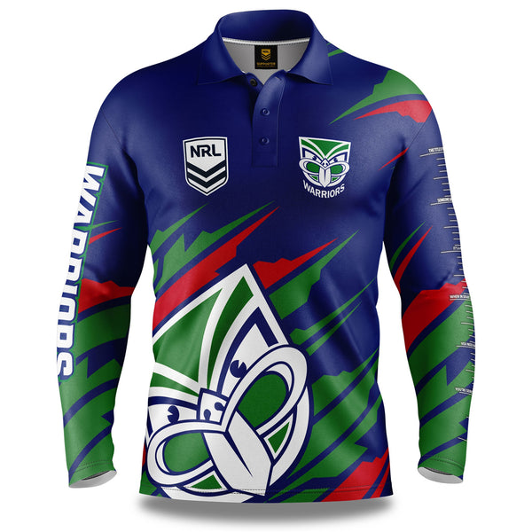 NRL Warriors Ignition Fishing Shirt Adult Ashtabula NZ