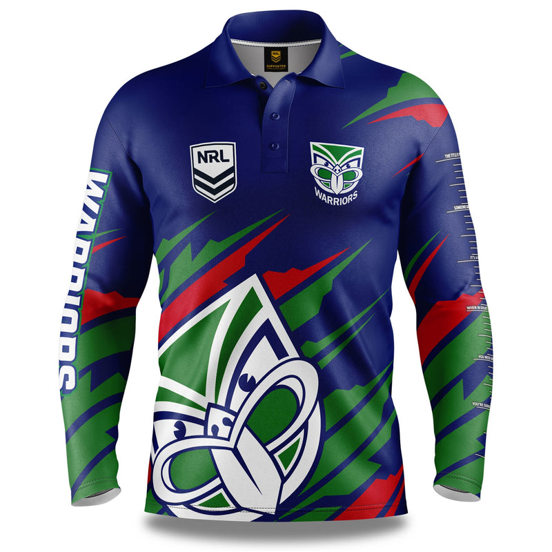 NRL Warriors 'Ignition' Fishing Shirt - Adult